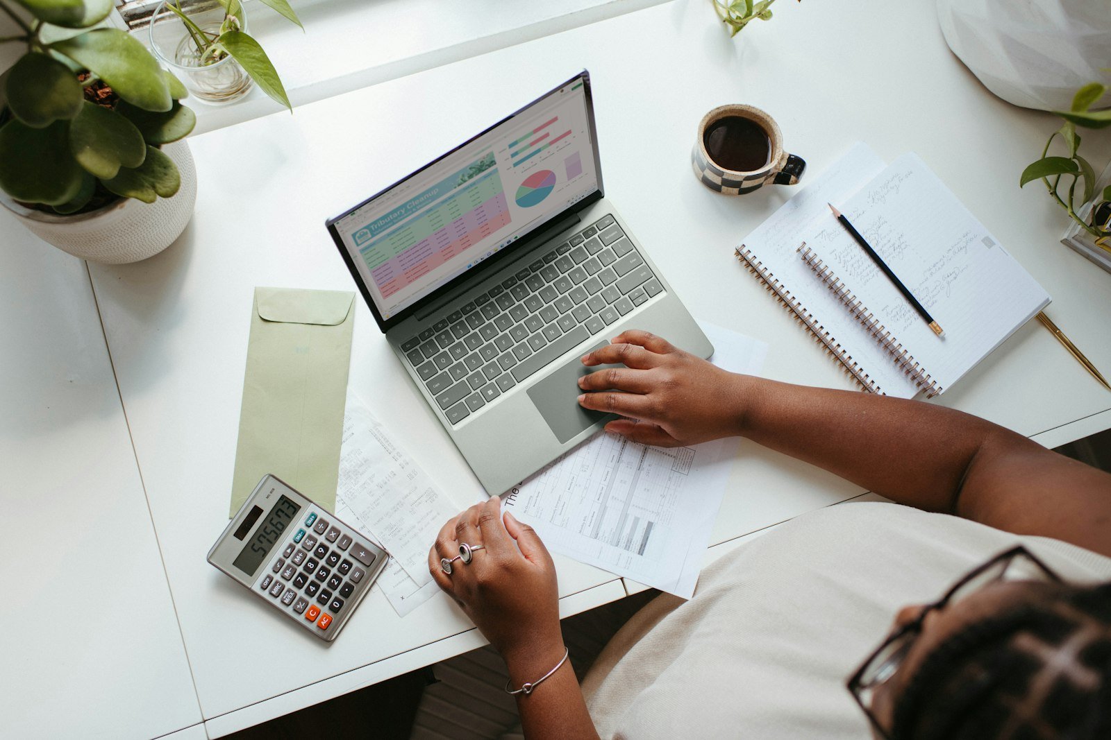 Planning a brand strategy at a desk